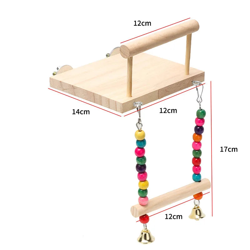 Kit 8 Peças de madeira para passáros