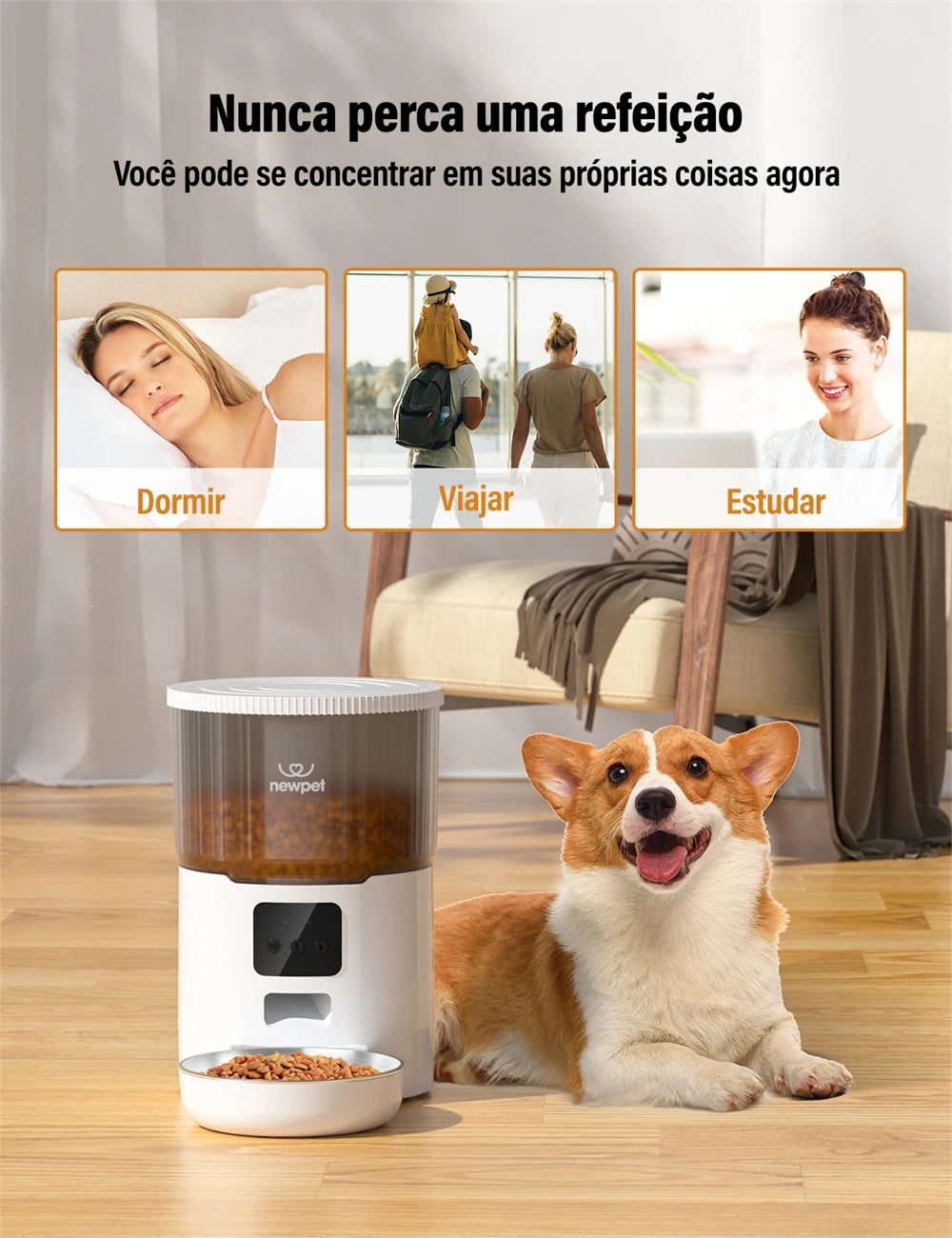 Alimentador Automático NewPet - Comer é na hora certa!