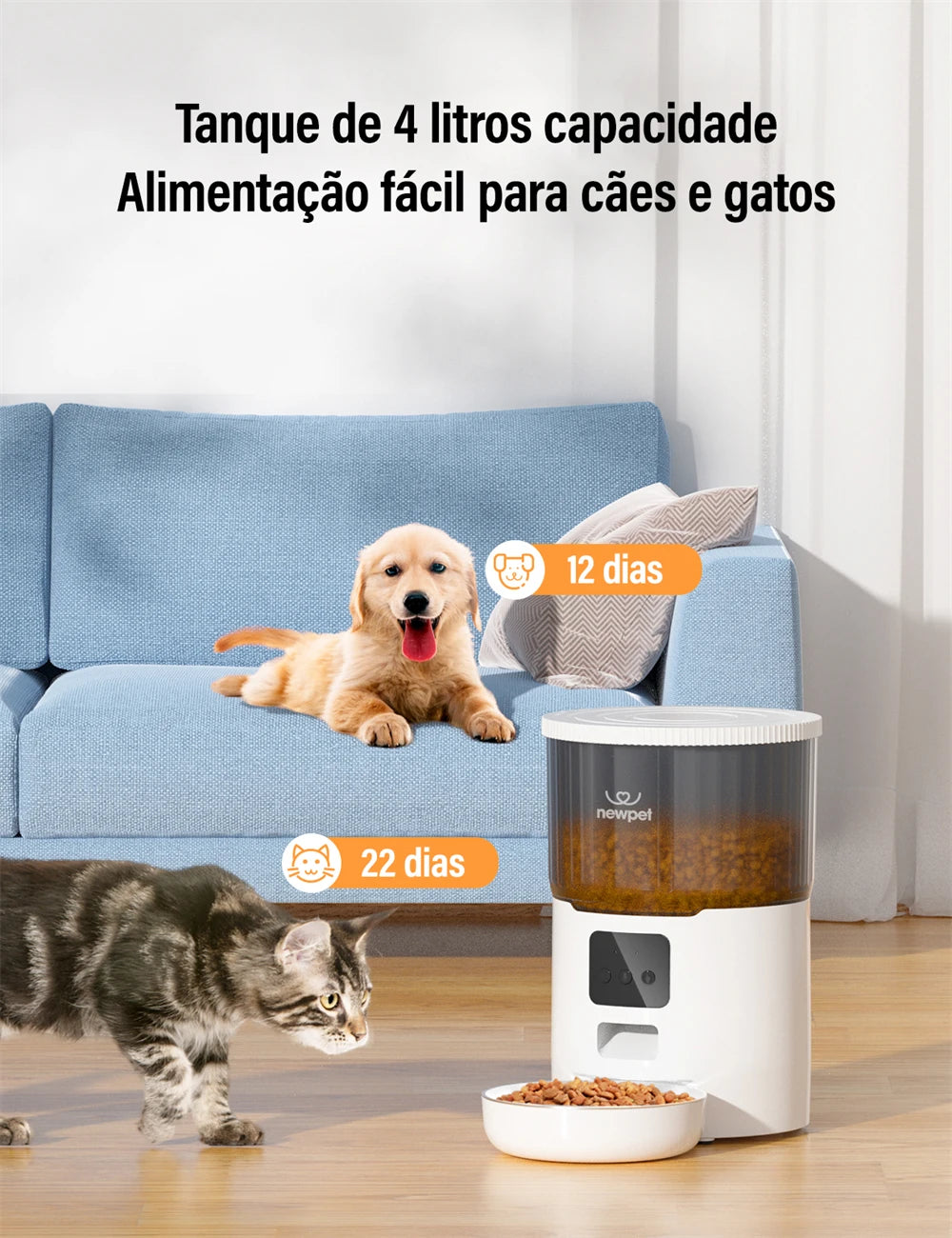 Alimentador Automático NewPet - Comer é na hora certa!